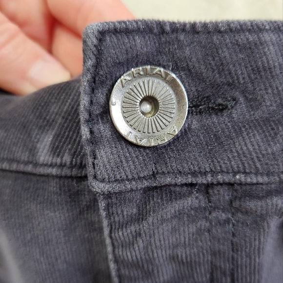 ARIAT Corduroy Flare Jean Dark Gray Womens Size 28 - Picture 7 of 14